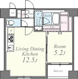 J-FIRST CHIYODA【ジェイファーストチヨダ】【7階】の間取り