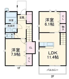 静岡県湖西市新居町中之郷【一戸建】の間取り