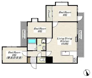 グリーンハウスみその【2階】の間取り