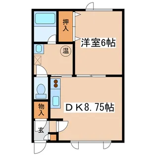 ミレニアムハイツ【1階】の間取り