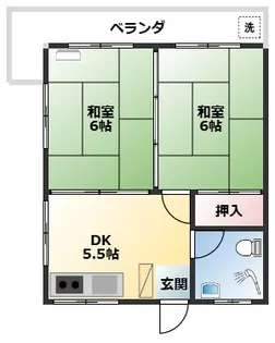 コーポラス具志【5階】の間取り