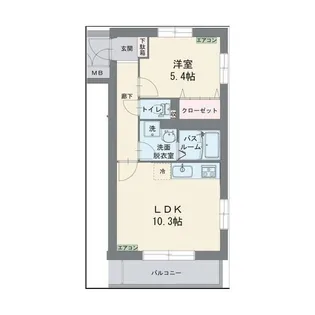 グランセードル【1階】の間取り
