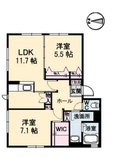 ヴォーネン相田 A棟【1階】の間取り