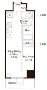 ハーモニーレジデンス東京武蔵関WEST SIDE【8階】の間取り