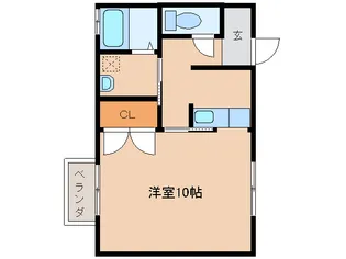 宮崎県都城市八幡町【アパート】の間取り