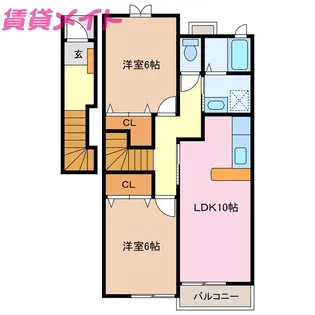 ランドマーク89【2階】の間取り