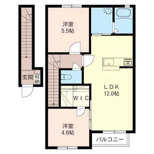 群馬県北群馬郡吉岡町大字大久保【アパート】の間取り