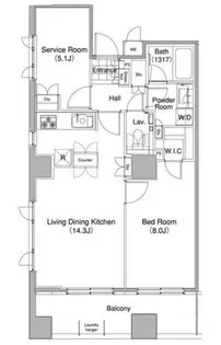 コンフォリア東池袋WEST【11階】の間取り