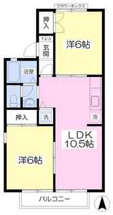 ラフォーレK.II【1階】の間取り