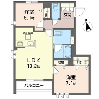カナル グランデ【1階】の間取り