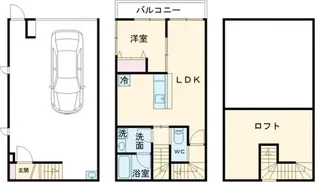 ガレージハウス ファイブワンの間取り