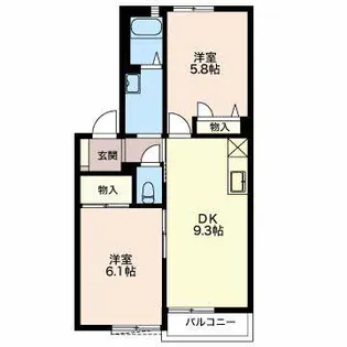 ヴェルドミール A【1階】の間取り