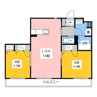 ヴィレッタ栄 E棟【3階】の間取り