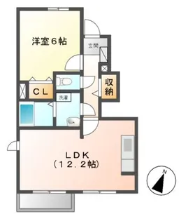 フルムーンII・III【1階】の間取り
