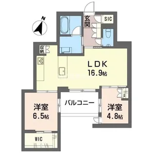 カスケード【3階】の間取り