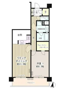 クラッサ目黒かむろ坂【6階】の間取り