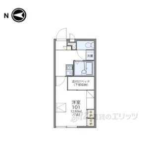 レオパレスブラッサム木津【2階】の間取り