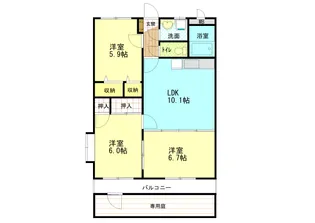 アビーロード【1階】の間取り