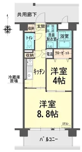 岡山県岡山市北区高柳東町【マンション】の間取り