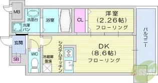アルティザ仙台花京院【11階】の間取り