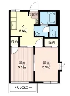 ディアス大光寺B【1階】の間取り