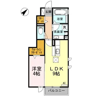 静岡県静岡市駿河区小鹿【アパート】の間取り