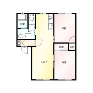 フォンティーヌオコノギ【1階】の間取り