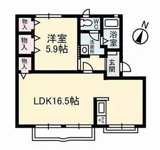 アメニティ福島 B棟【1階】の間取り