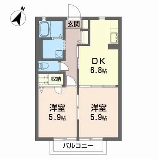 サンクレールC【2階】の間取り