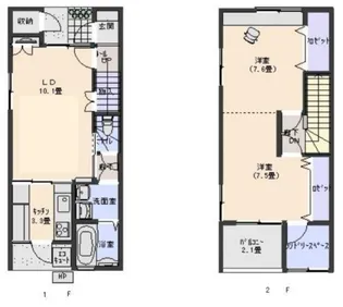 エコ・フィールズ中曽根Bの間取り