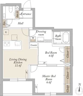 シャーメゾン目黒洗足【1階】の間取り
