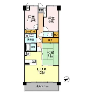 兵庫県神戸市西区二ツ屋1【マンション】の間取り