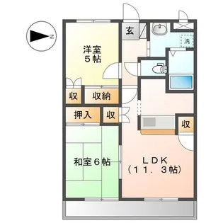 アムールエバーハイツ【2階】の間取り