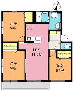サニーコート【2階】の間取り