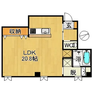 ロワイヤルユウ土手町II【2階】の間取り