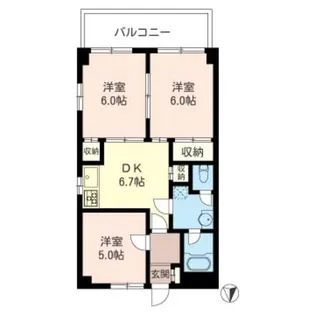 T-net グリーンヒルズ片山【4階】の間取り