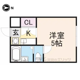シャルム岡山手【1階】の間取り