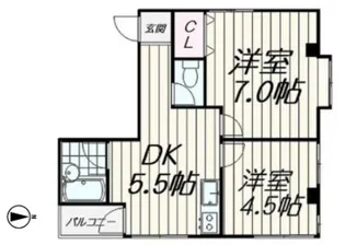 グランエソール西大井【3階】の間取り
