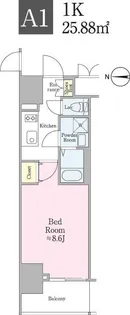 クロスレジデンス飯田橋【3階】の間取り