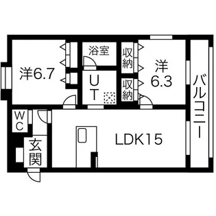 オラシオン新川【1階】の間取り