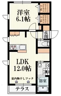 エリシオン野方【1階】の間取り