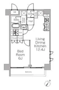 プラウドフラット三軒茶屋II【3階】の間取り