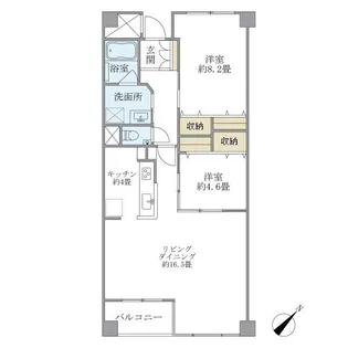 グランマルジュ市ヶ谷【4階】の間取り