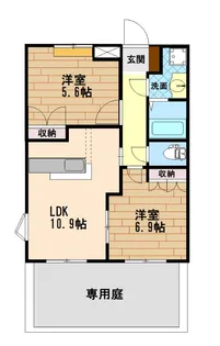 レジデンス城西II【1階】の間取り