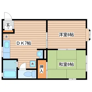 ファレノ福沢A棟【1階】の間取り