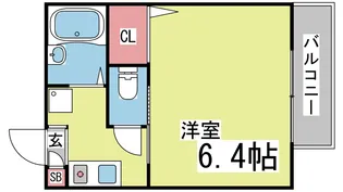 毛利ハイツ【2階】の間取り