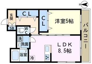エスポワール【1階】の間取り
