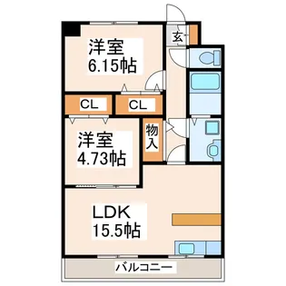 アミティエ大江【6階】の間取り