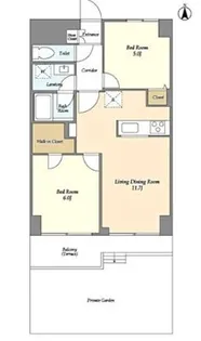 ロイヤルキャステージ恋ヶ窪【1階】の間取り