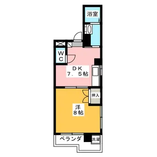 コーポラスヤマダ【4階】の間取り